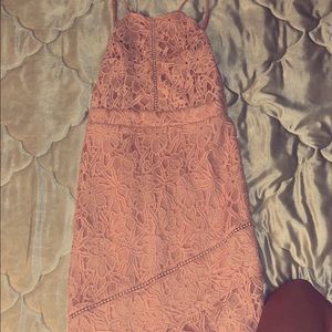 blush pink colored dress!